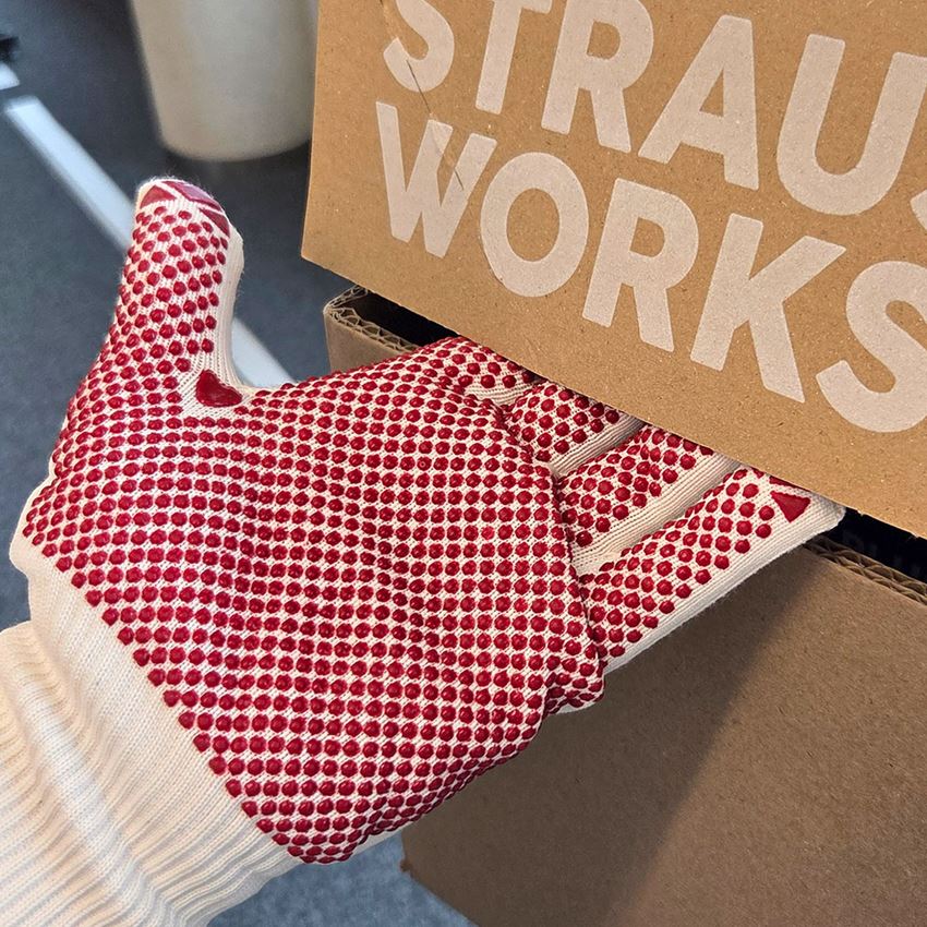 Beschichtet: PVC-Strickhandschuhe Rondo + weiß 2