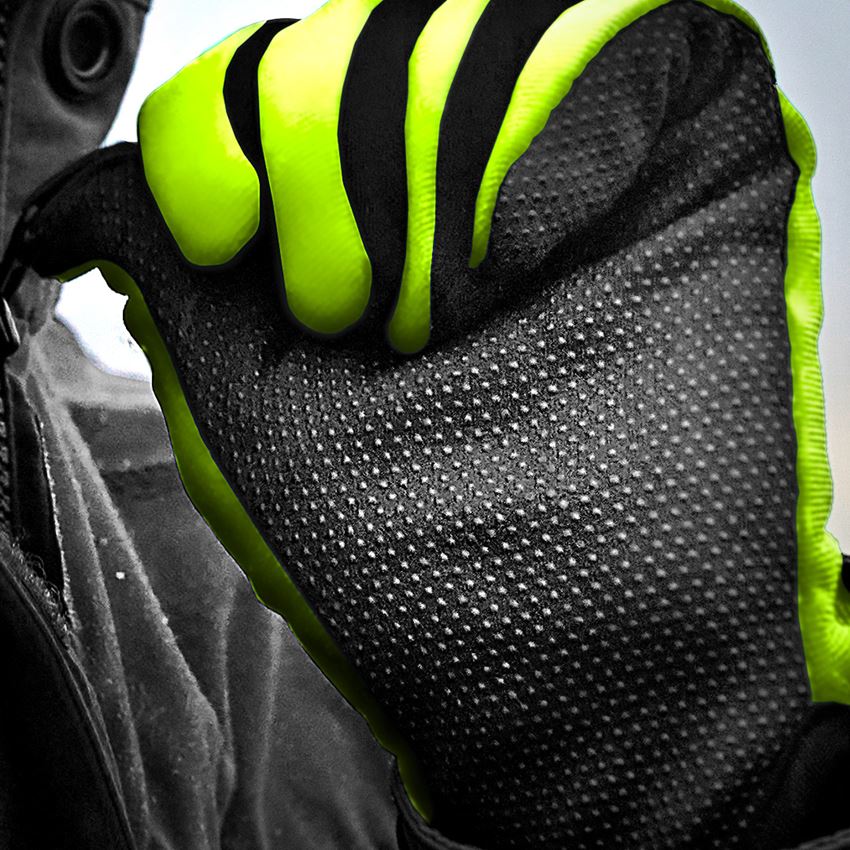 Revêtement: e.s. Gants d’hiver Fleece Comfort + jaune fluo/noir 2