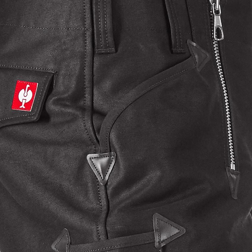 Pantalons de travail: Pant.corp.en Retors double e.s. a.pattes d'éléphan + noir 2