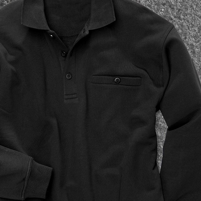 Shirts & Co.: e.s. Sweatshirt poly cotton Pocket + schwarz 2