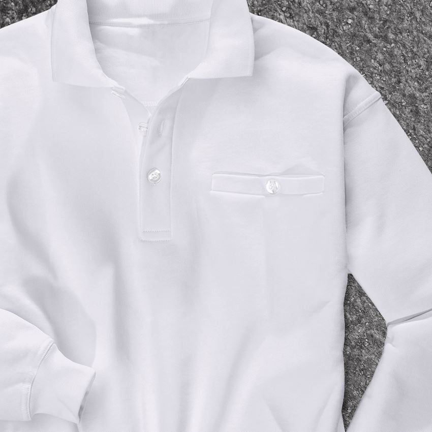 Hauts: e.s. Sweatshirt poly cotton Pocket + blanc 2