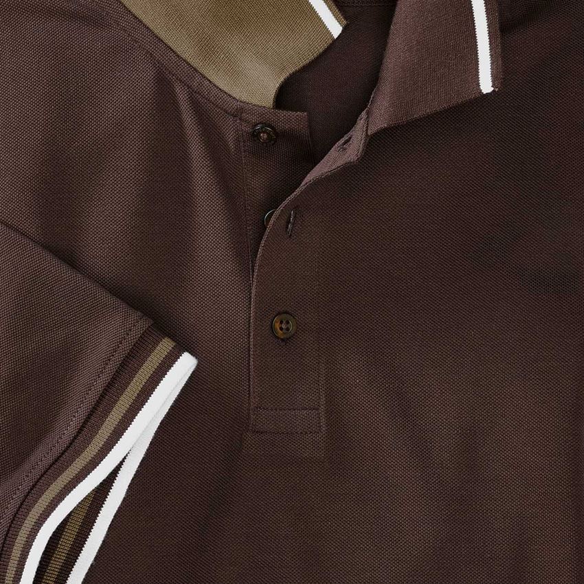 Hauts: e.s. Polo cotton Deluxe Colour + marron/noisette 2