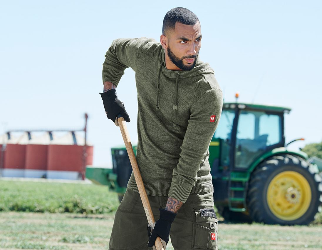 Shirts & Co.: e.s. Strick Hoody + thymian melange 1