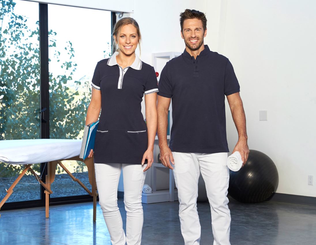 Robes | Jupes	: Robe piqué e.s.avida + bleu foncé 2