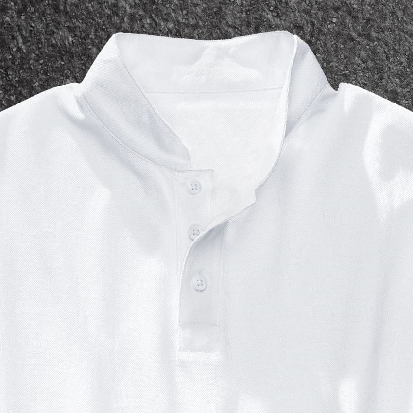 Hauts: e.s. Polo cotton Mandarin + blanc 2
