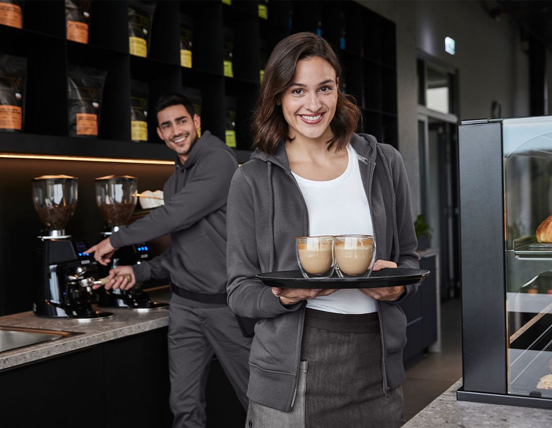 myDesign XMAS: e.s. Hoody-Sweatjacke poly cotton, Damen + anthrazit 1