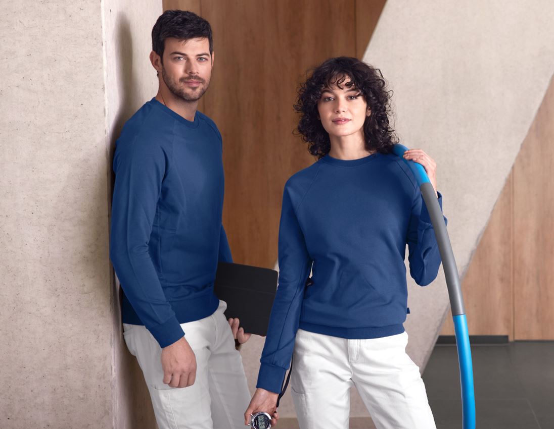 Hauts: e.s. Sweatshirt cotton stretch, femmes + bleu alcalin 3