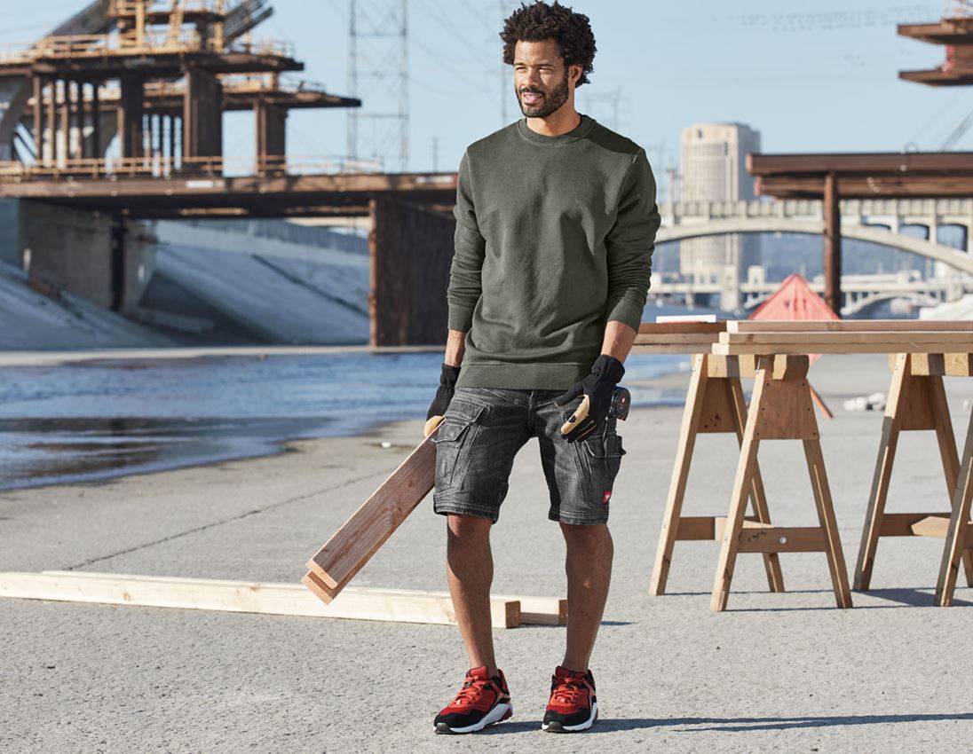 Hauts: e.s. Sweatshirt vintage poly cotton + vert camouflage vintage 2