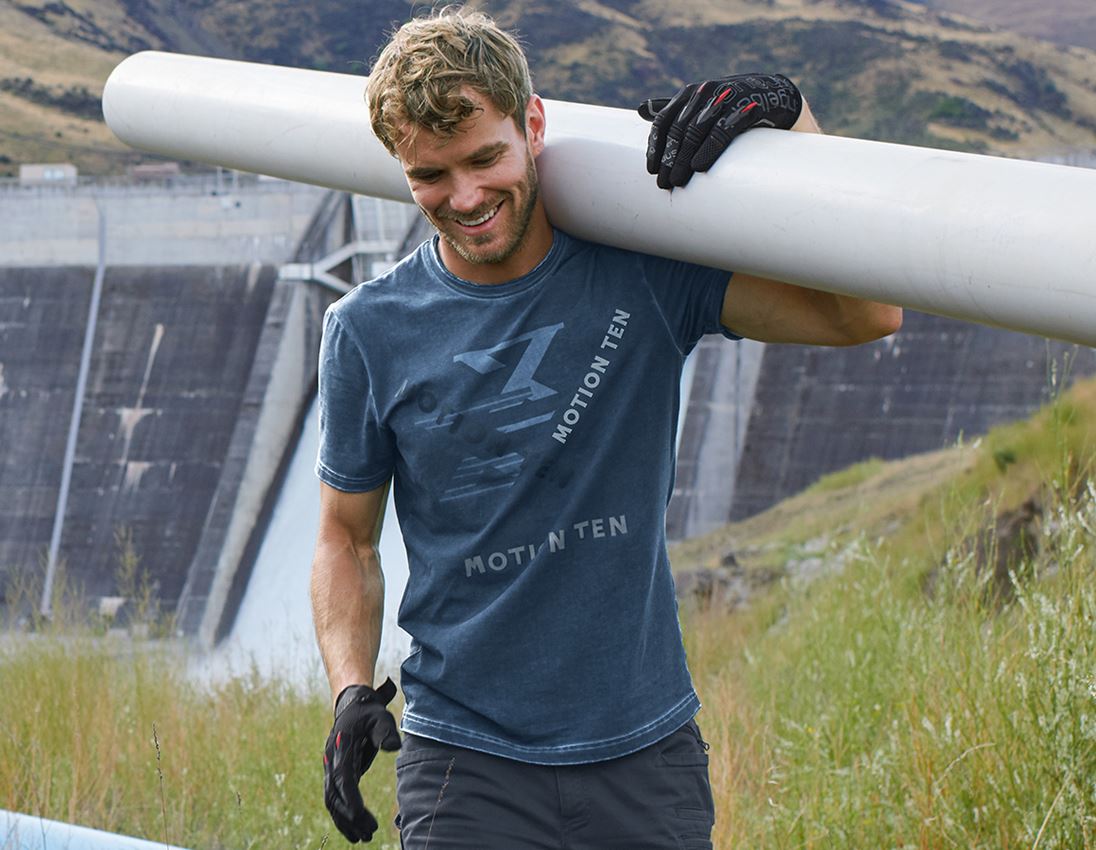 Hauts: T-Shirt e.s.motion ten + bleu ardoise vintage