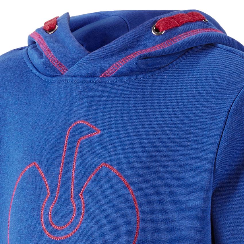 Shirts & Co.: Hoody-Sweatshirt e.s.motion 2020, Kinder + kornblau/feuerrot 2