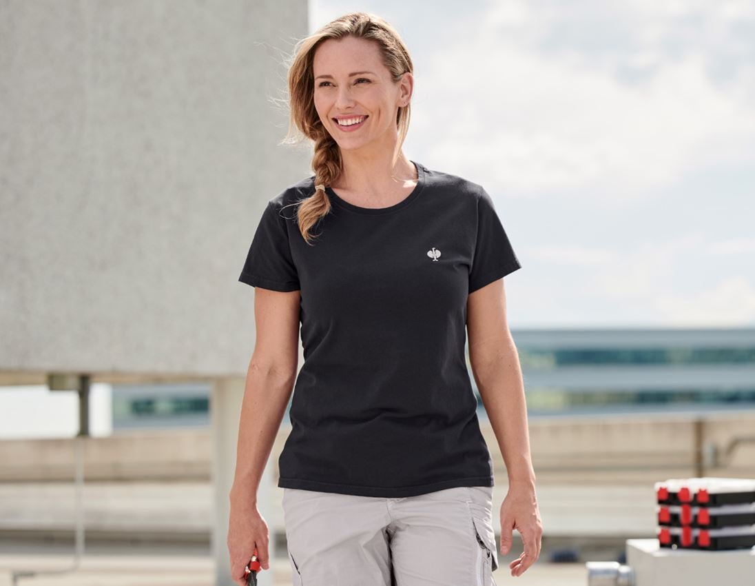 Shirts & Co.: T-Shirt e.s.motion ten pure, Damen + oxidschwarz vintage