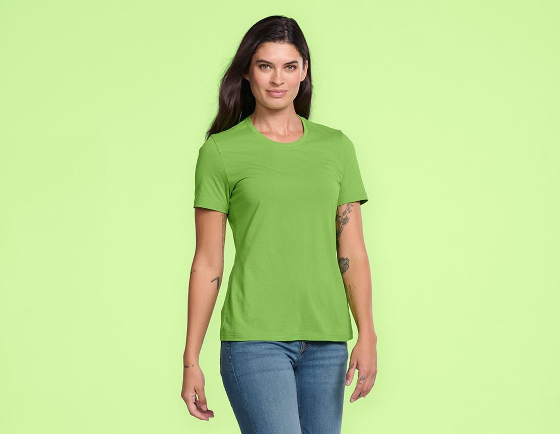 Shirts & Co.: e.s. T-Shirt cotton light, Damen + seegrün