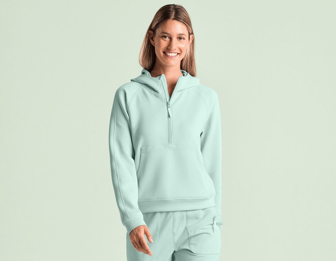 Hauts: Pull à capuche modal e.s.avida, pour femmes + vert doux