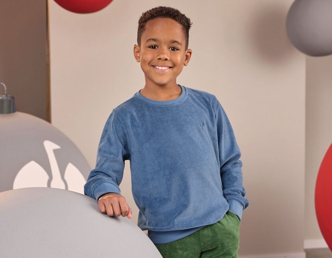 Hauts: e.s. Sweatshirt Terry, enfants + bleu nordique 2