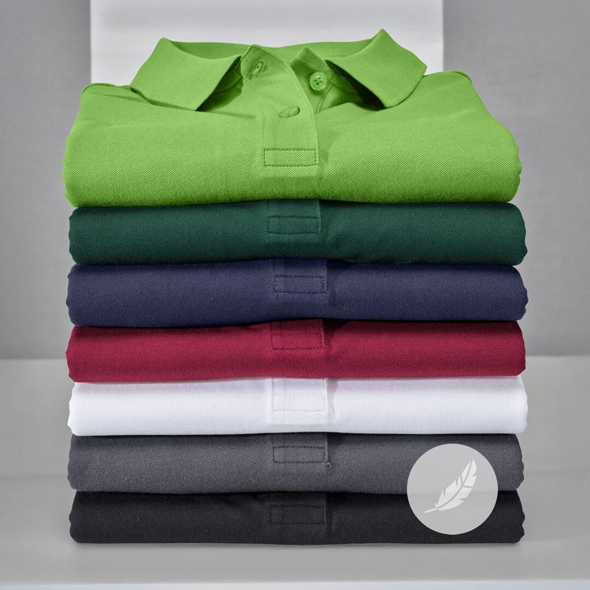 Vêtements: e.s. Piqué-Polo cotton light, femmes + bordeaux 2