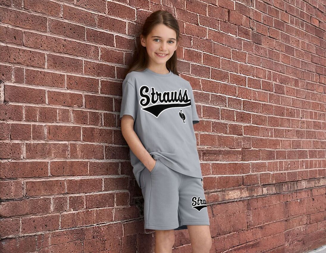 Shirts & Co.: T-Shirt e.s.e:pic, Kinder + platin/schwarz