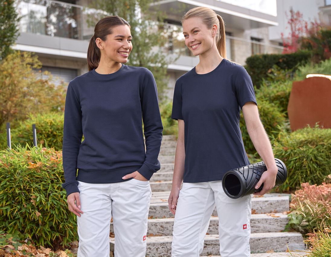 Themen: Sweatshirt e.s.industry, Damen + dunkelblau 1