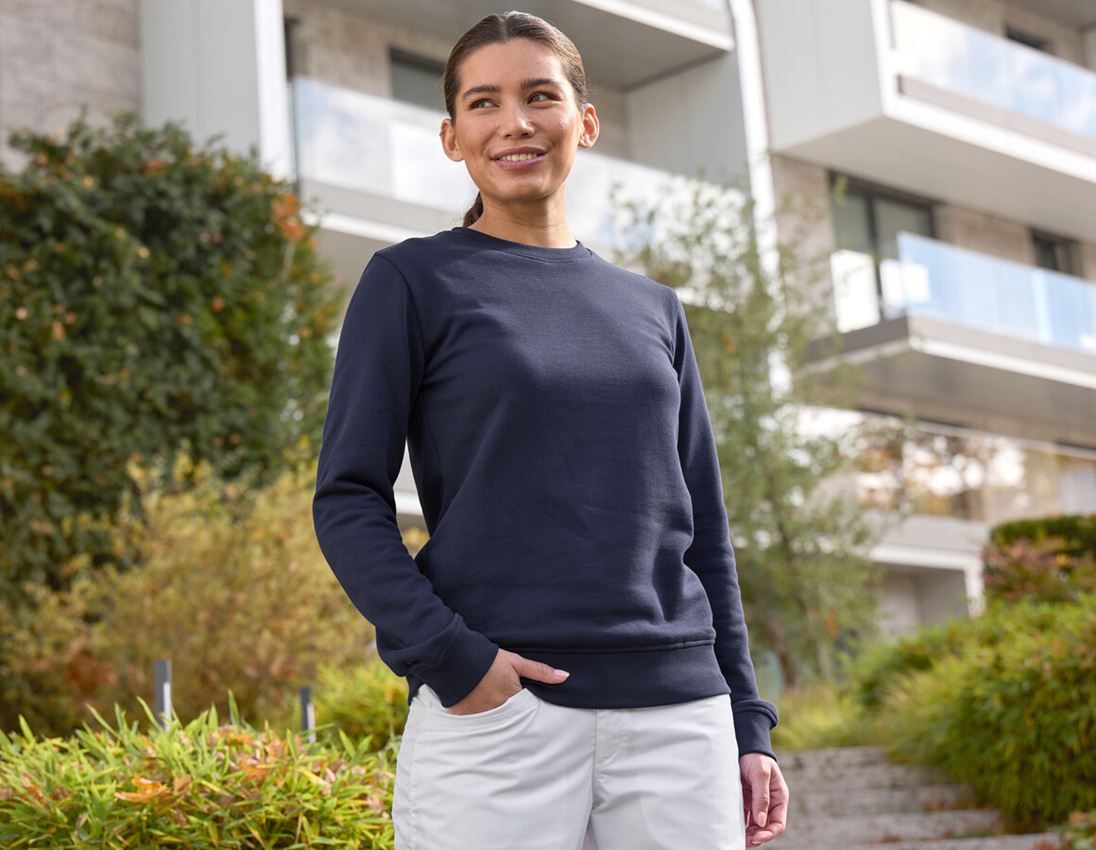 Themen: Sweatshirt e.s.industry, Damen + dunkelblau