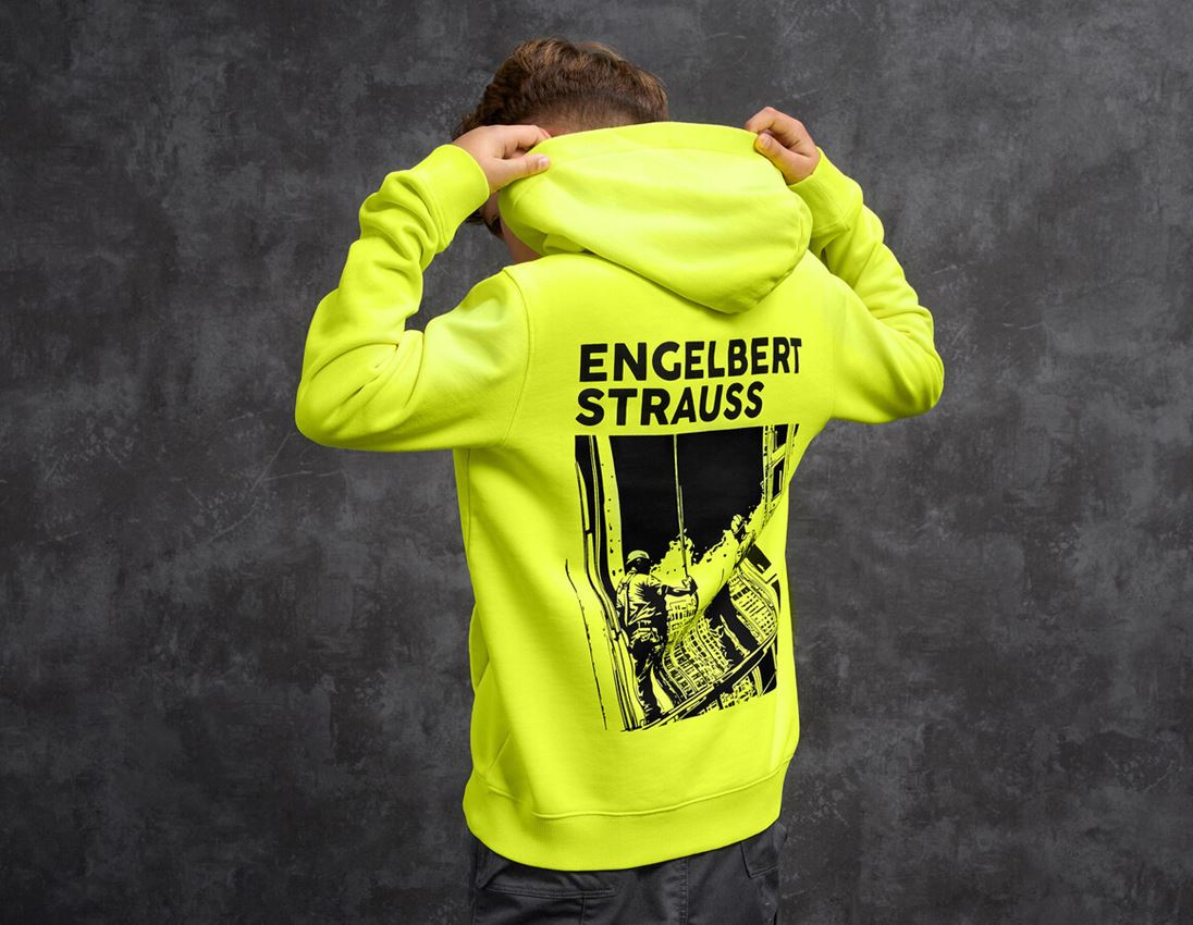 neon: e.s. Hoody-Sweatshirt neon, Kinder + neongelb vintage 1