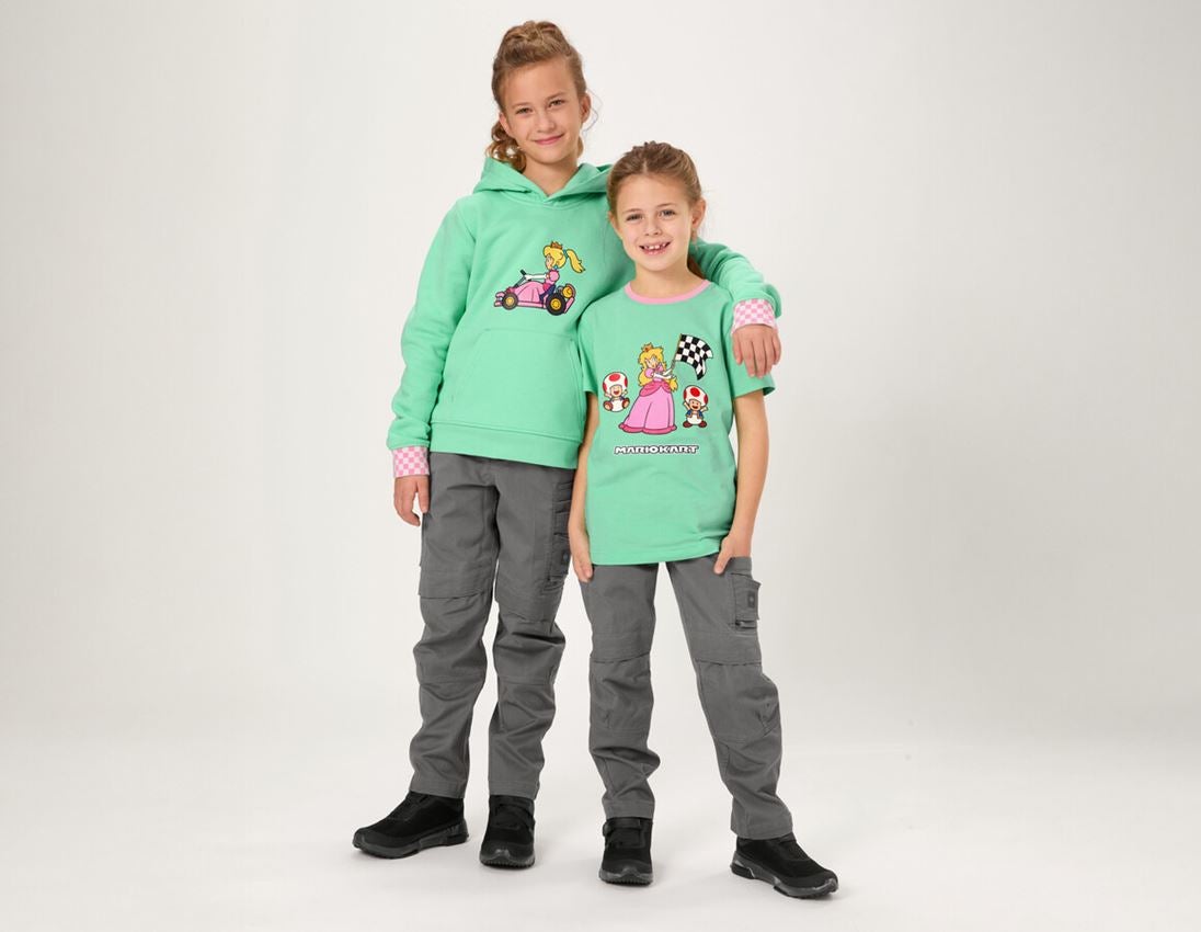 Kollaborationen: Mario Kart/Peach T-Shirt, Kinder + cameogrün 2