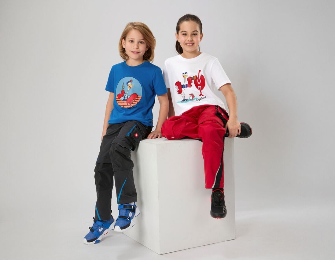 Shirts & Co.: e.s.T-Shirt cotton stretch engelbird, Kinder + engelbird7/enzianblau 2