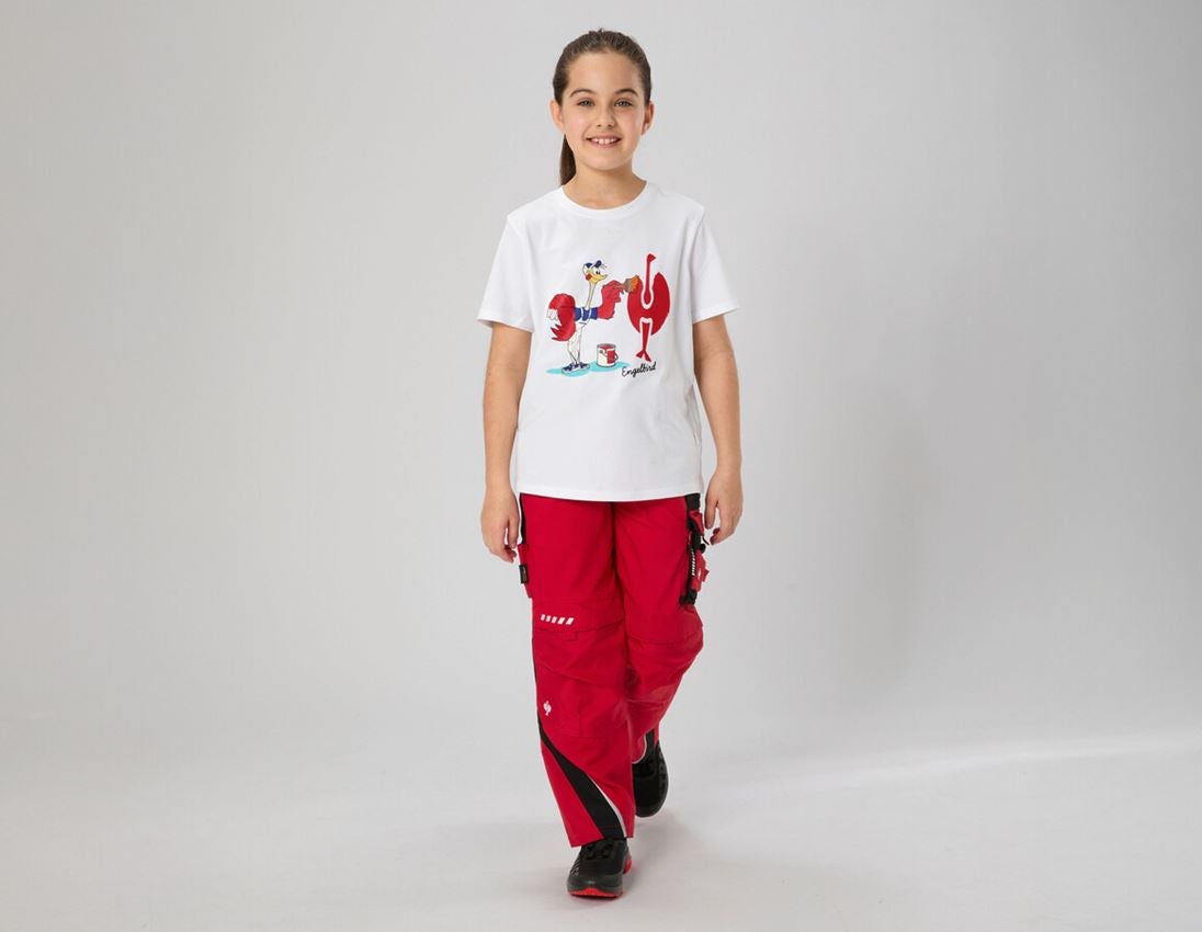 Shirts & Co.: e.s.T-Shirt cotton stretch engelbird, Kinder + engelbird2/weiß 1
