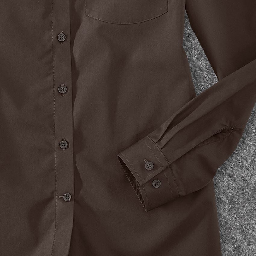 Shirts & Co.: e.s. Servicebluse langarm + kastanie 2