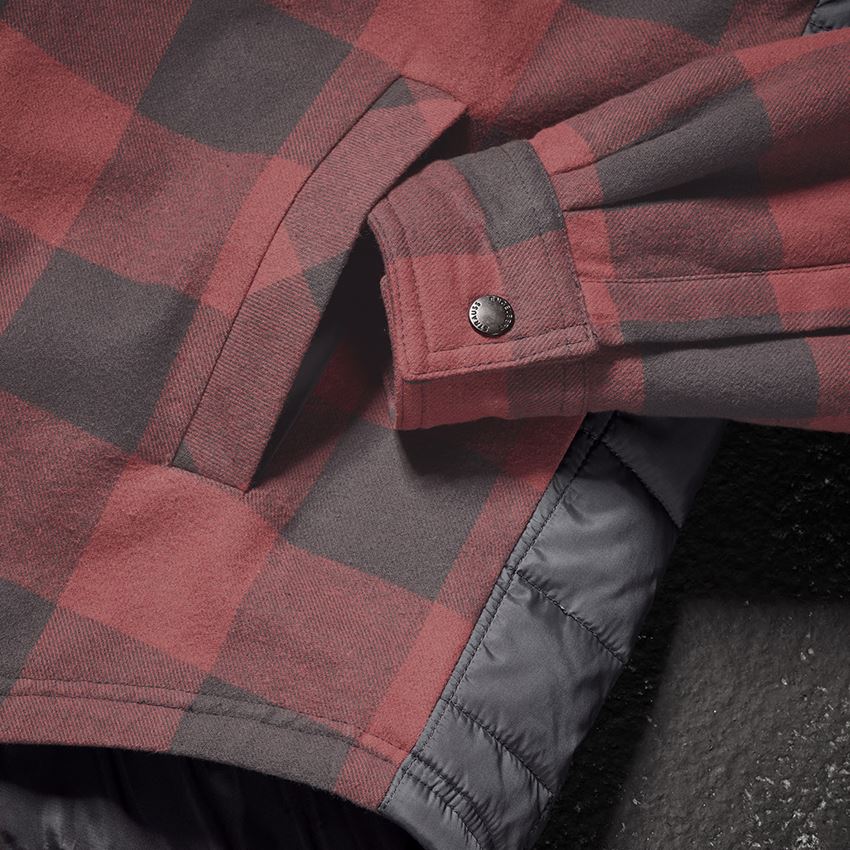 Hauts: Chemise à carreaux toute saison e.s.iconic + rouge oxyde/gris carbone 2