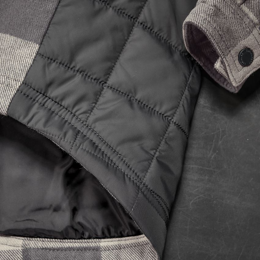 Hauts: Chemise à carreaux toute saison e.s.iconic,enfants + gris dauphin/gris carbone 2