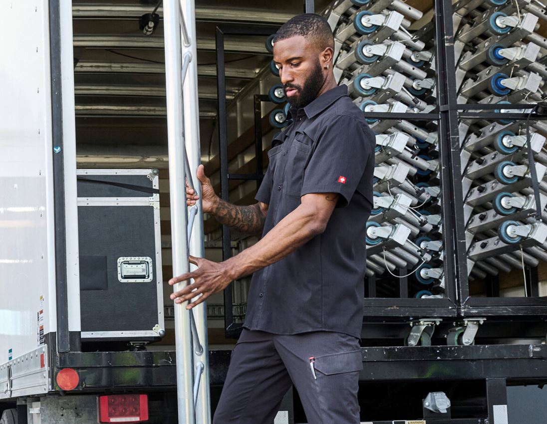 Hauts: Chemise de travail e.s.t:aktik, à manches courtes + bleu nero 1