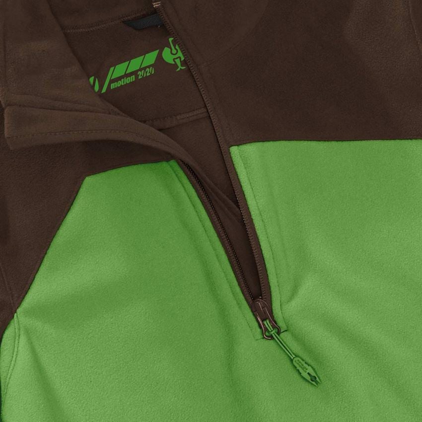 Hauts: Pull camionneur polaire e.s.motion 2020, femmes + vert d'eau/marron 2