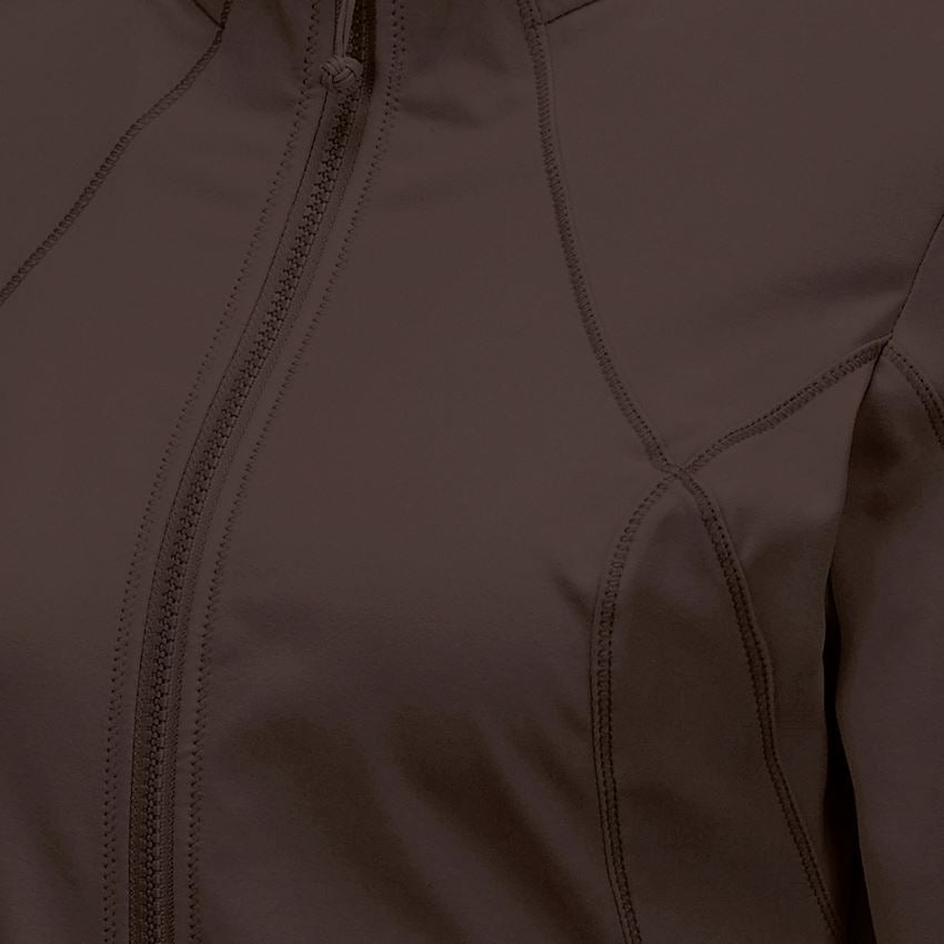 Vestes de travail: e.s. Veste sweat fonctionnel solid, femmes + marron 2
