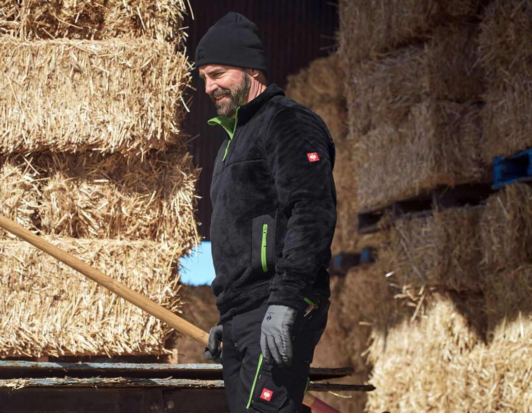 Shirts & Co.: Troyer Highloft e.s.motion 2020 + schwarz/seegrün 2