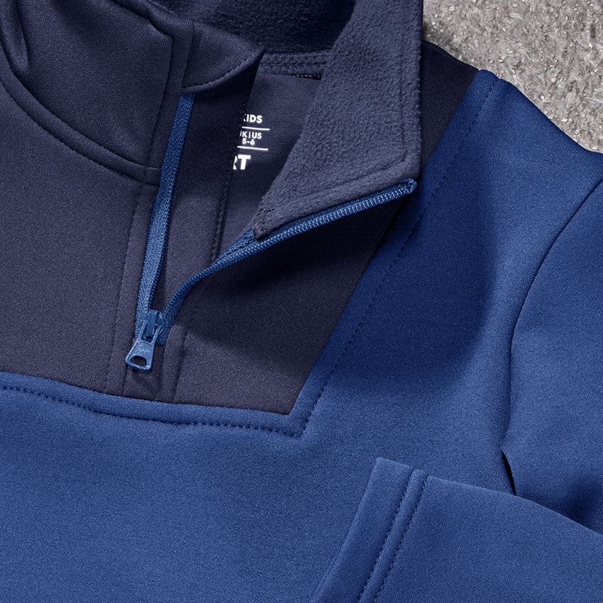 Hauts: Pull de f. thermo stretch e.s.concrete, enfants + bleu alcalin/bleu profond 2