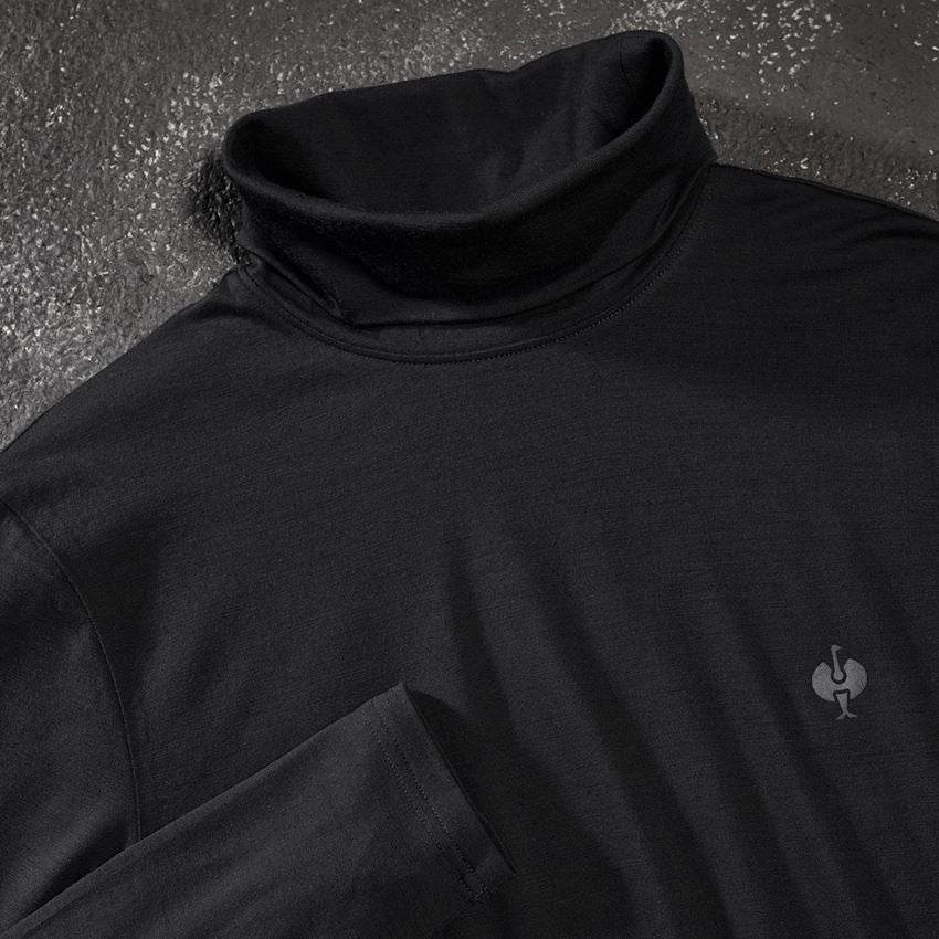 Themen: Rollkragenshirt Merino e.s.trail + schwarz 2