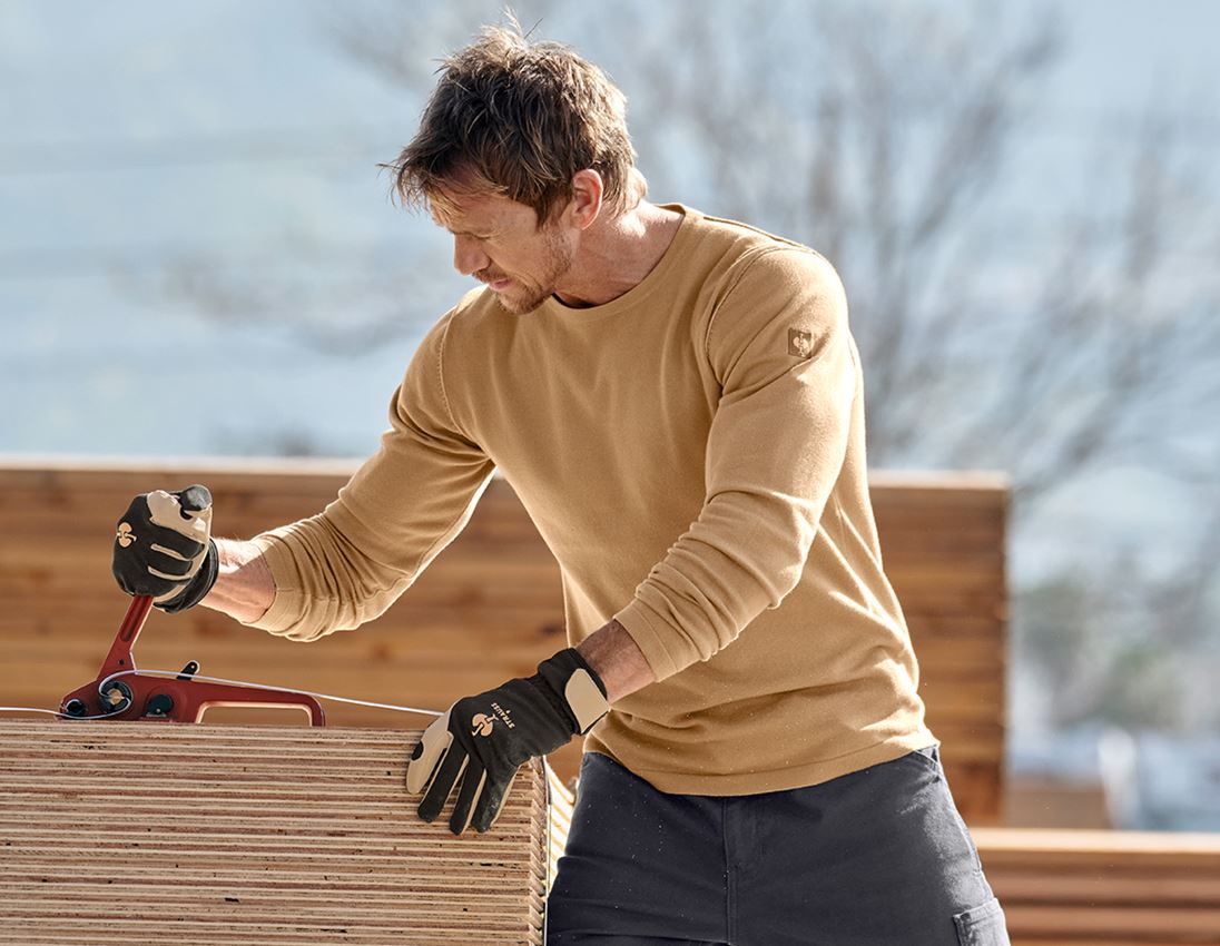 Shirts & Co.: Strickpullover e.s.iconic + mandelbraun 2