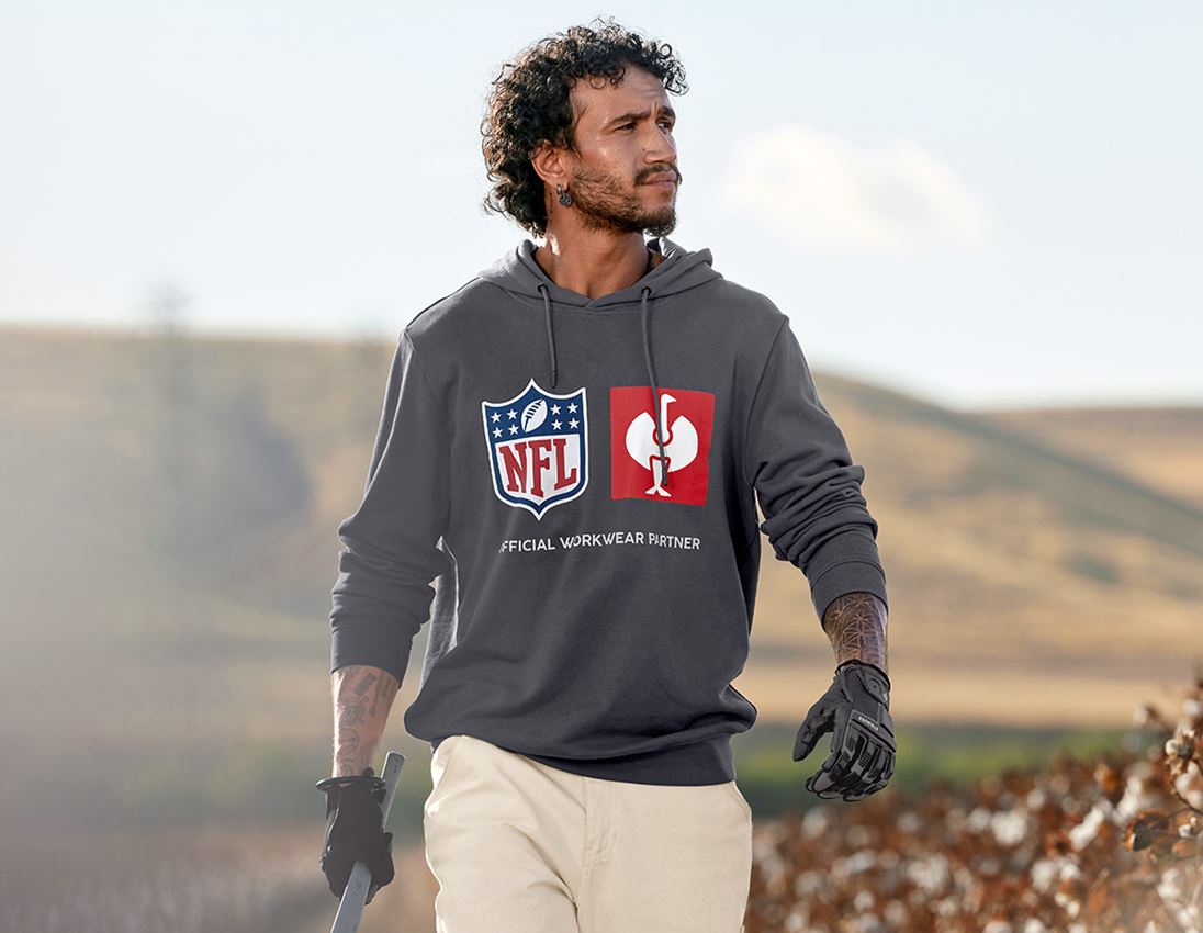 NFL X STRAUSS: NFL Hoodie cotton + gris carbone 3