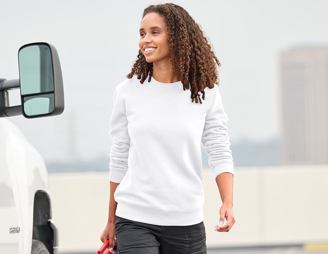 myDesign XMAS: e.s. Sweatshirt poly cotton, Damen + weiß