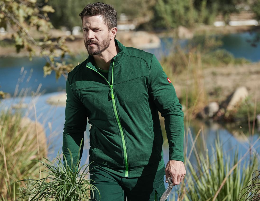 Jacken: FIBERTWIN® clima-pro Jacke e.s.motion 2020 + grün/seegrün