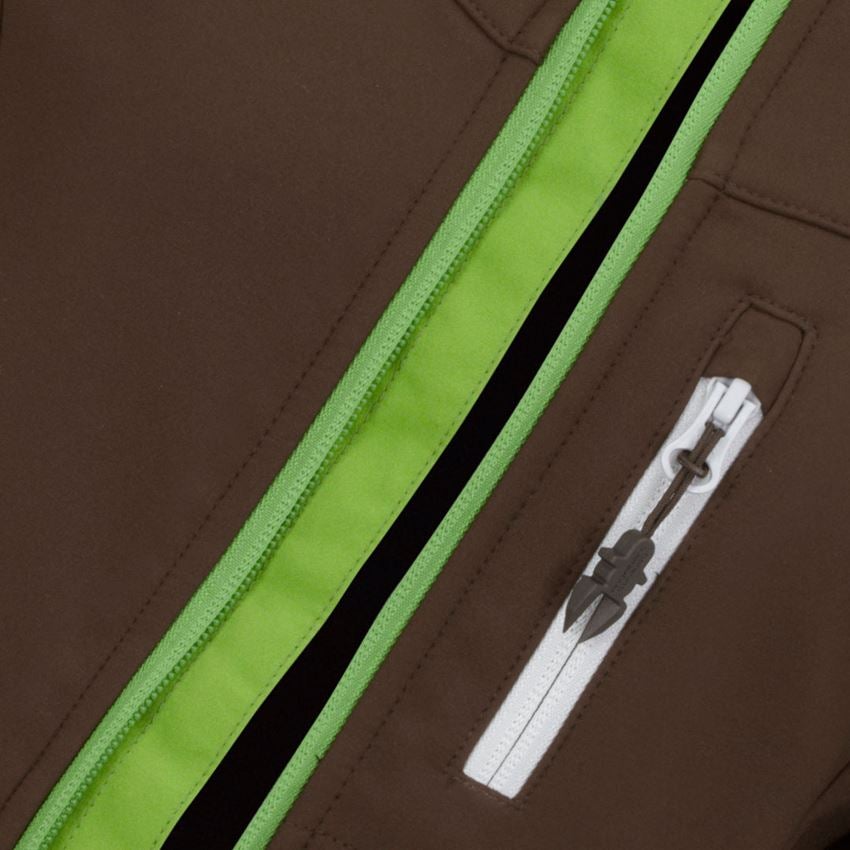 Jacken: Softshelljacke e.s.motion 2020, Kinder + kastanie/seegrün 2