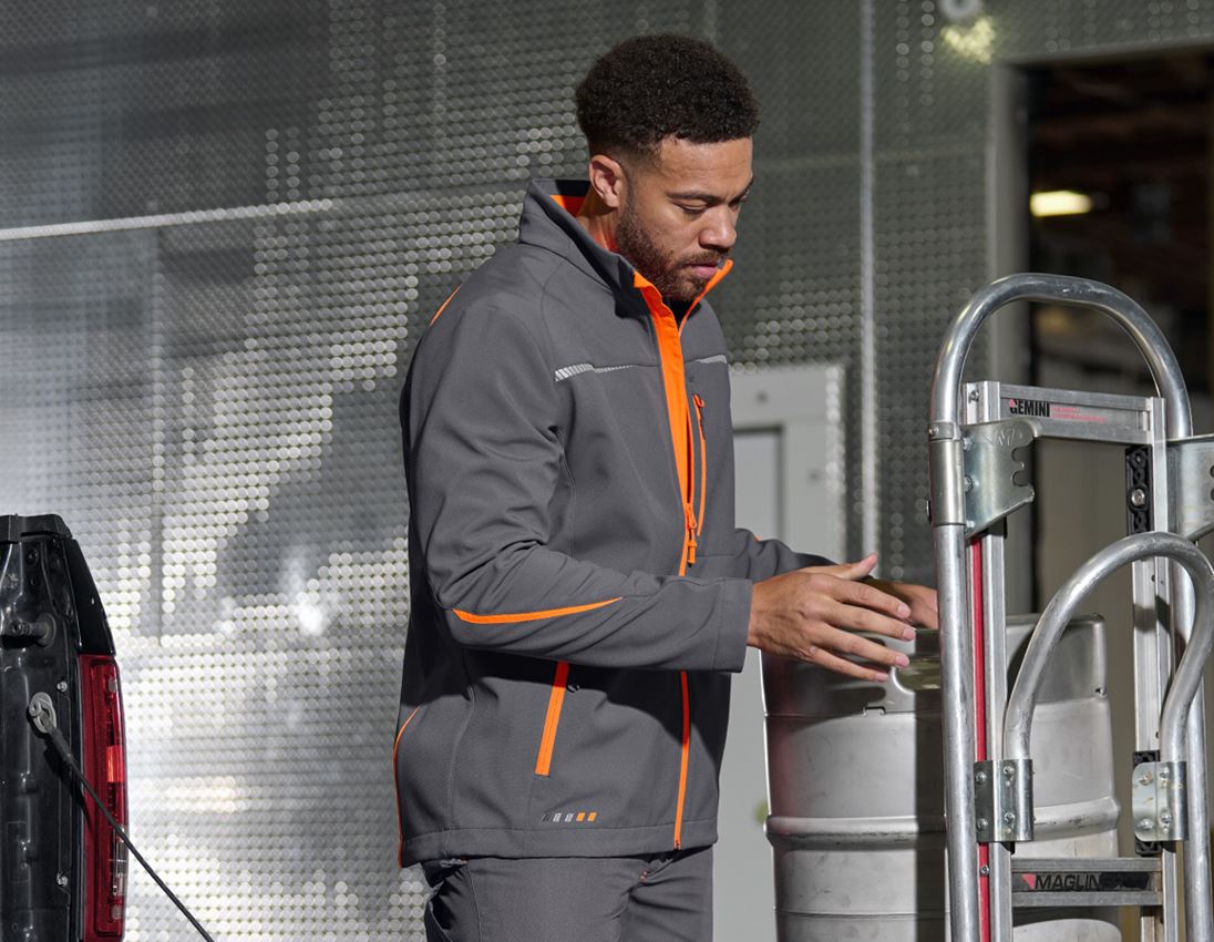 Themen: Softshelljacke e.s.motion 2020 + anthrazit/warnorange 1