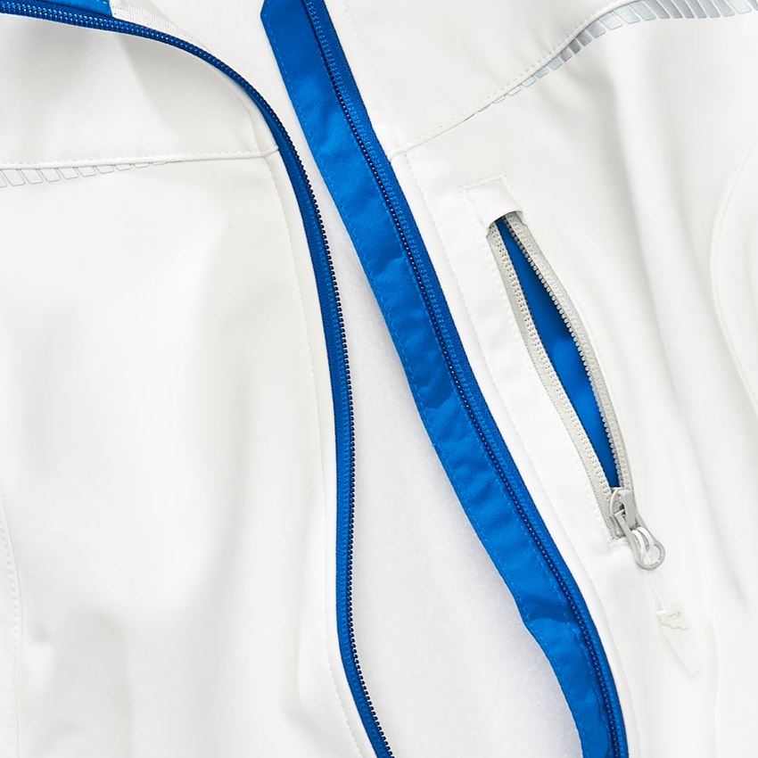 Thèmes: Veste Softshell e.s.motion 2020, femmes + blanc/bleu gentiane 2