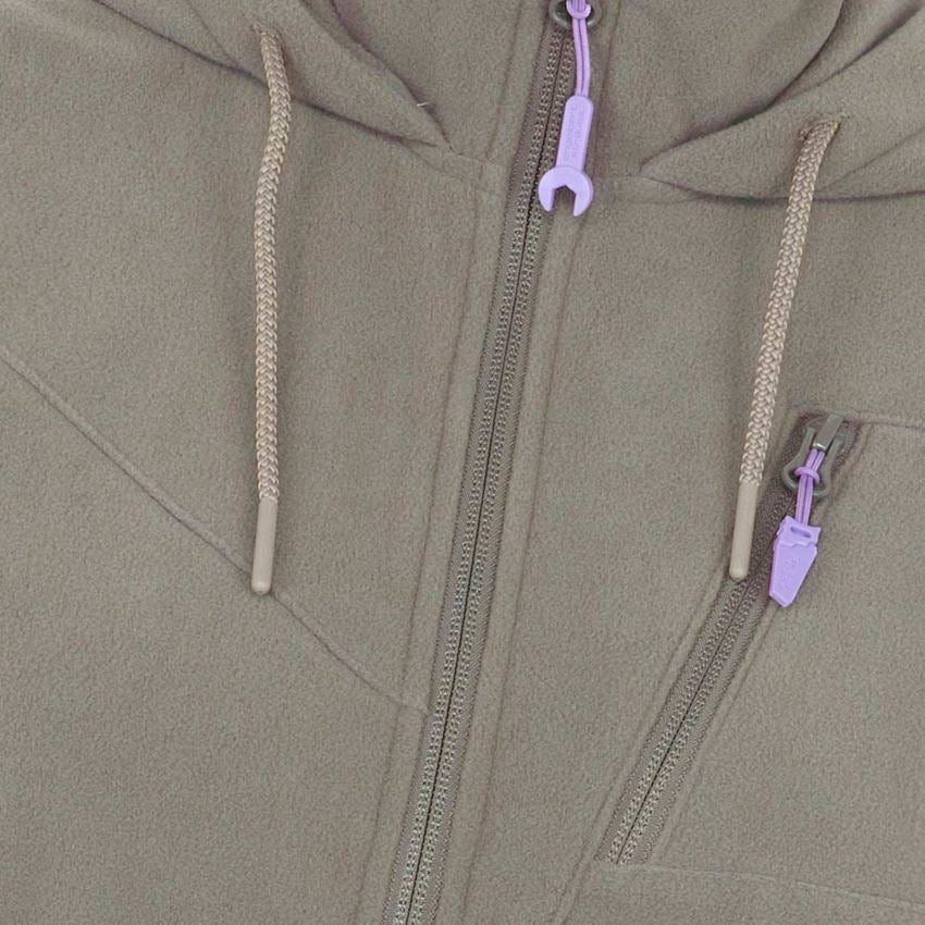 Jacken: Kapuzen Fleece Jacke e.s.motion 2020, Damen + stein 2
