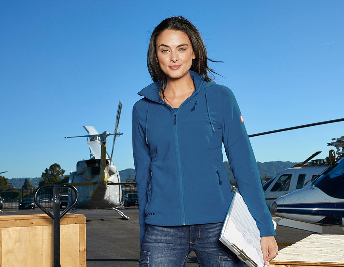 Jacken: Kapuzen Fleece Jacke e.s.motion 2020, Damen + atoll