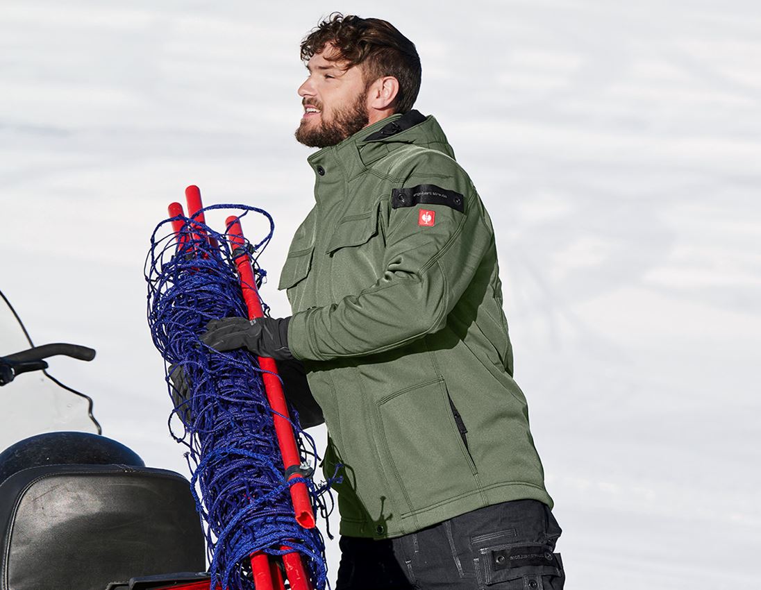 Vestes de travail: Veste Softshell d'hiver e.s.roughtough + thym 1