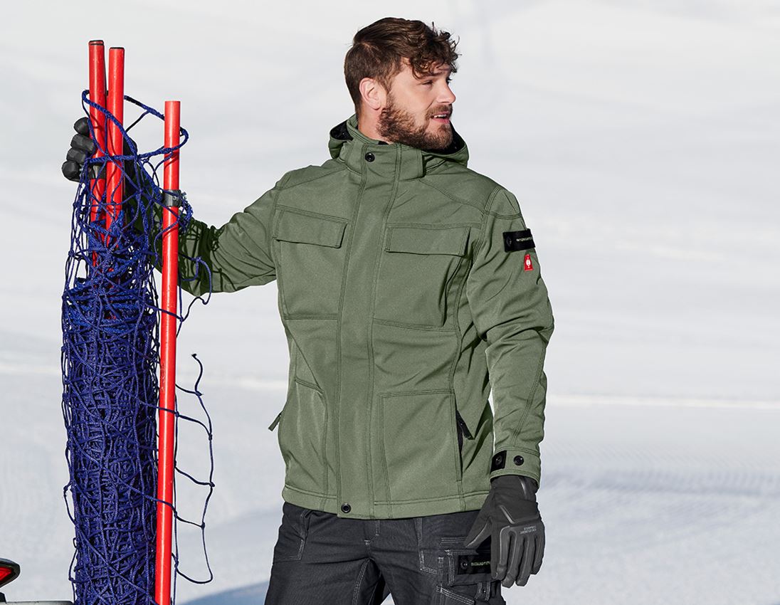 Vestes de travail: Veste Softshell d'hiver e.s.roughtough + thym