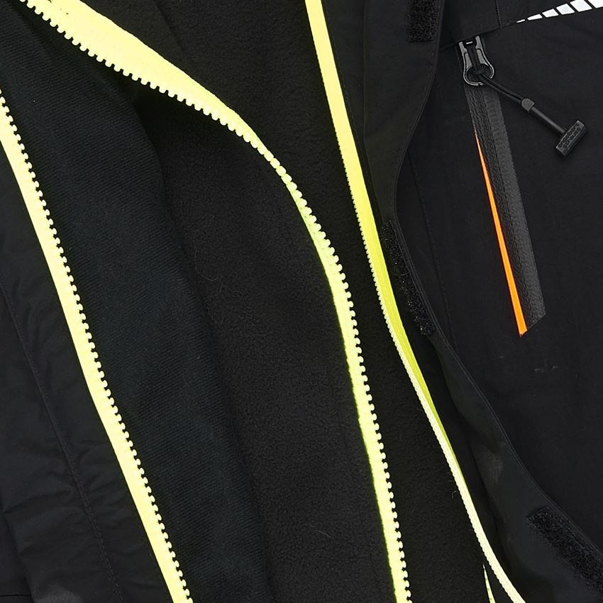 Jacken: 3 in 1 Funktionsjacke e.s.motion 2020, Kinder + schwarz/warngelb/warnorange 2