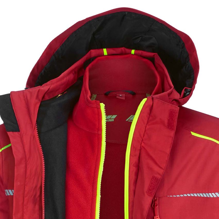 Themen: 3 in 1 Funktionsjacke e.s.motion 2020, Herren + feuerrot/warngelb 2