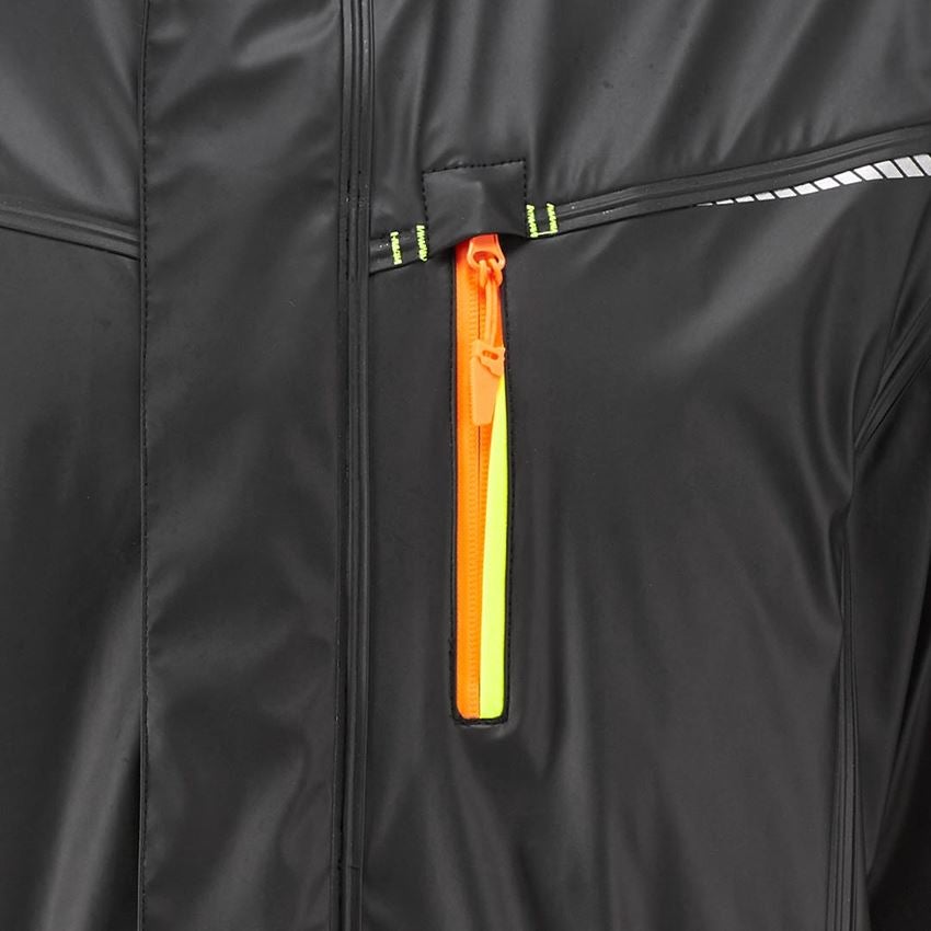 Jacken: Regenjacke e.s.motion 2020 superflex + schwarz/warngelb/warnorange 2
