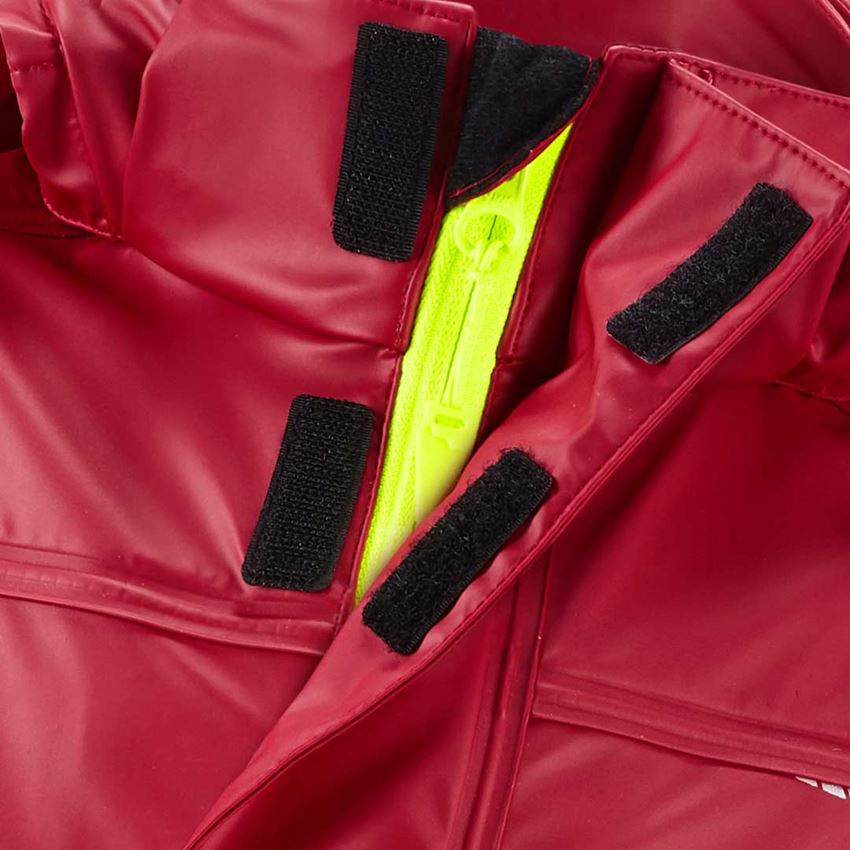 Vestes: Veste de pluie e.s.motion 2020 superflex, enfants + rouge vif/jaune fluo 2